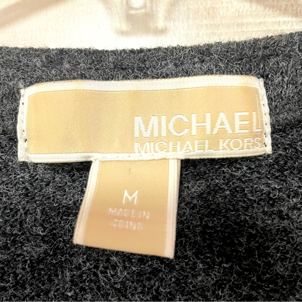 Michael Kors Gray Half Zip Sweater Dress Sz M - Picture 3 of 6